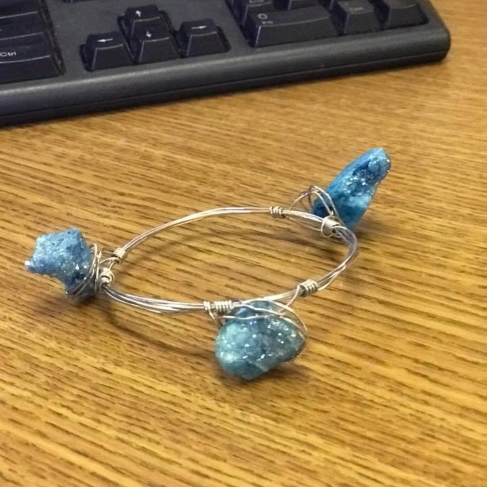 bourbon & boweties inspired wire wrapped bracelet